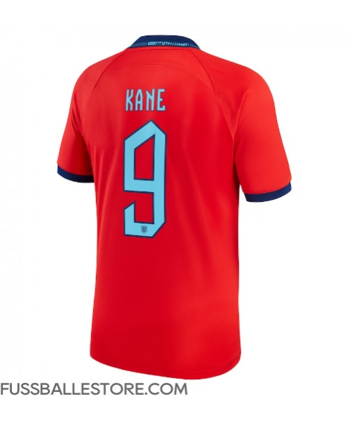Günstige England Harry Kane #9 Auswärtstrikot WM 2022 Kurzarm